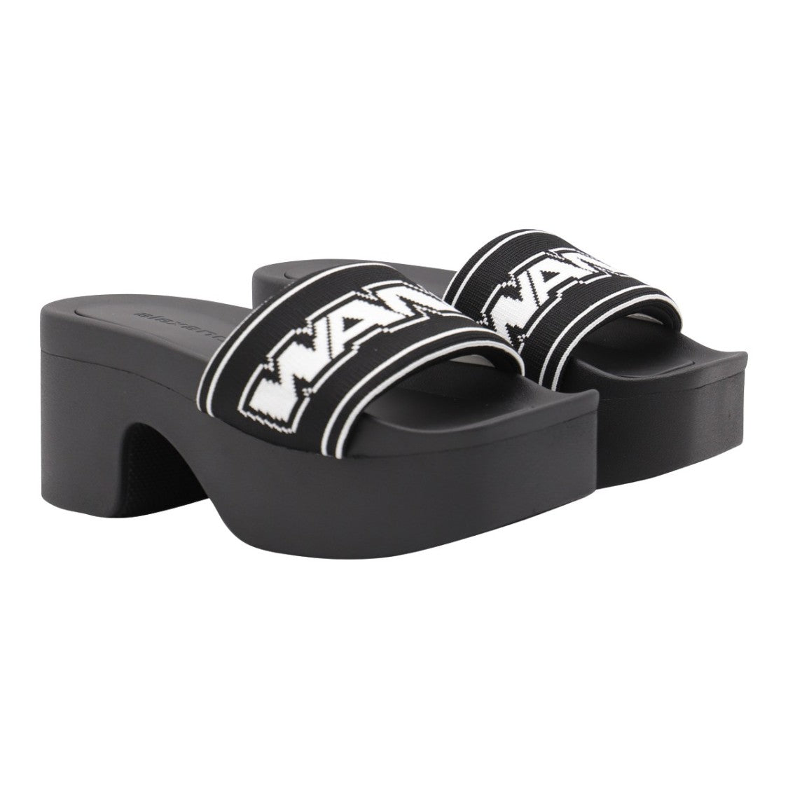 Alexander Wang Platform Sandals With Heel And Bold Lettering