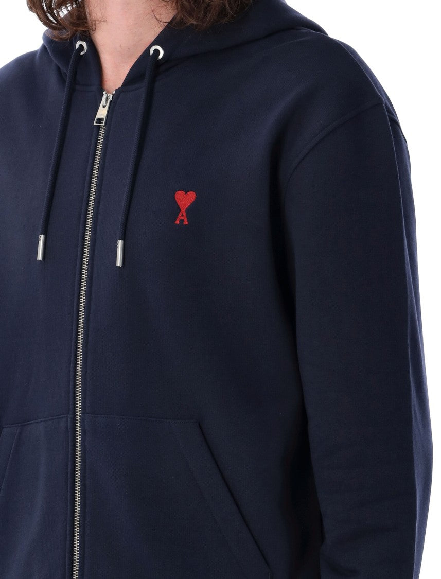 Ami Paris De Coeur Zipped Hoodie