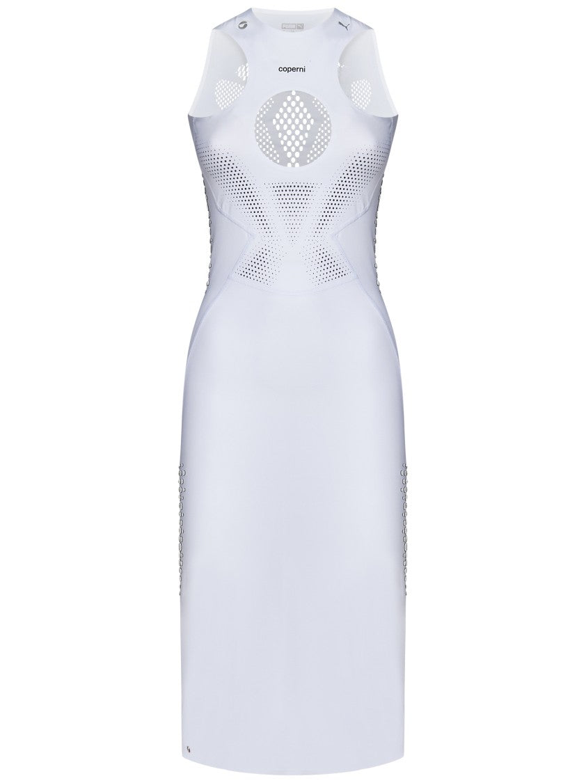 Coperni Cut-Out Midi Dress With Reflective Detailing