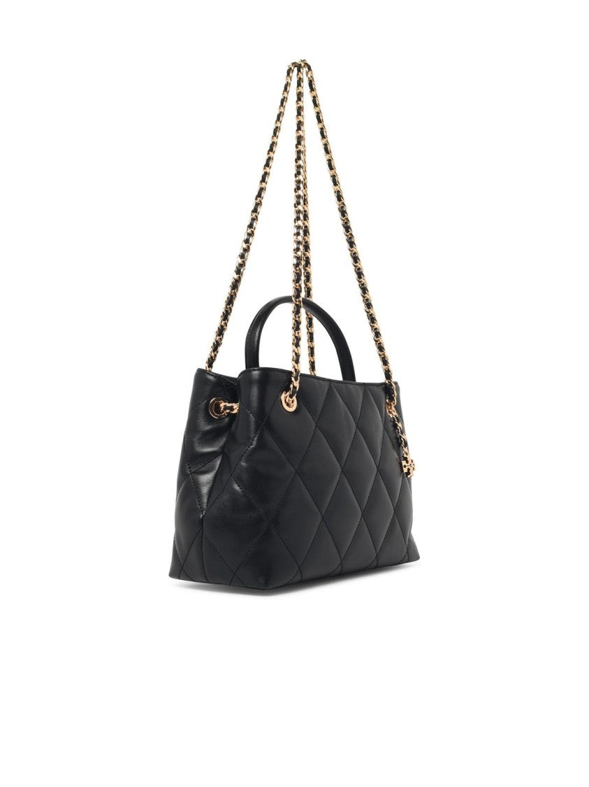 Tory Burch Black Fleming Small Quilted Convertible Leather Shoulder Bag