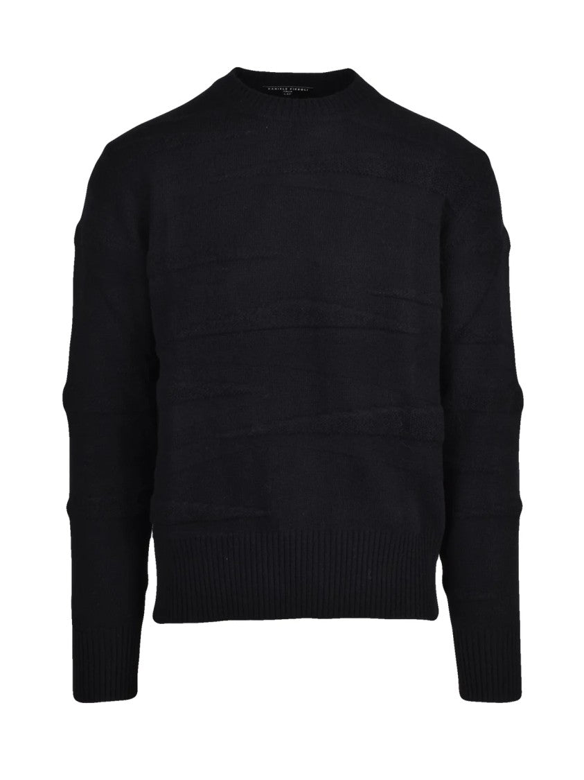 Daniele Fiesoli Crewneck Sweater In Extrafine Merino Wool And Cashmere Blend