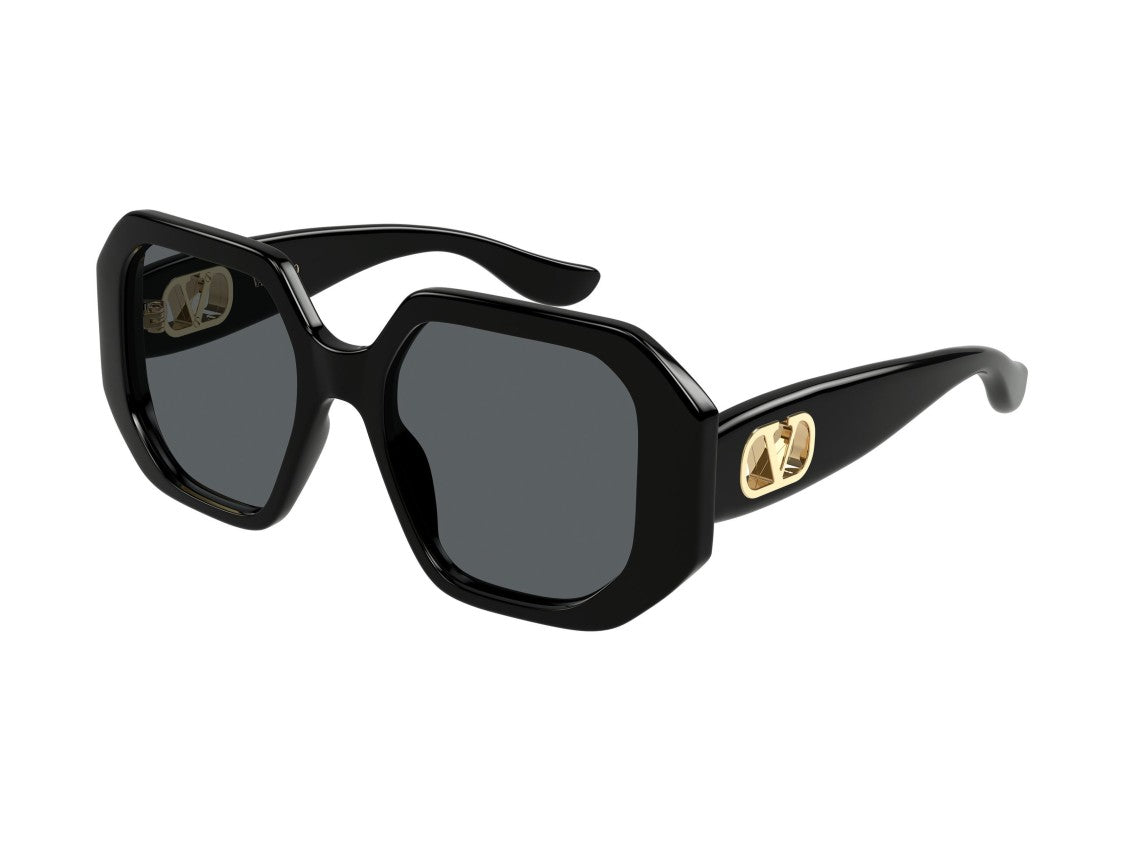Valentino Black Vg0003sa Acetate Oversized Geometric Sunglasses