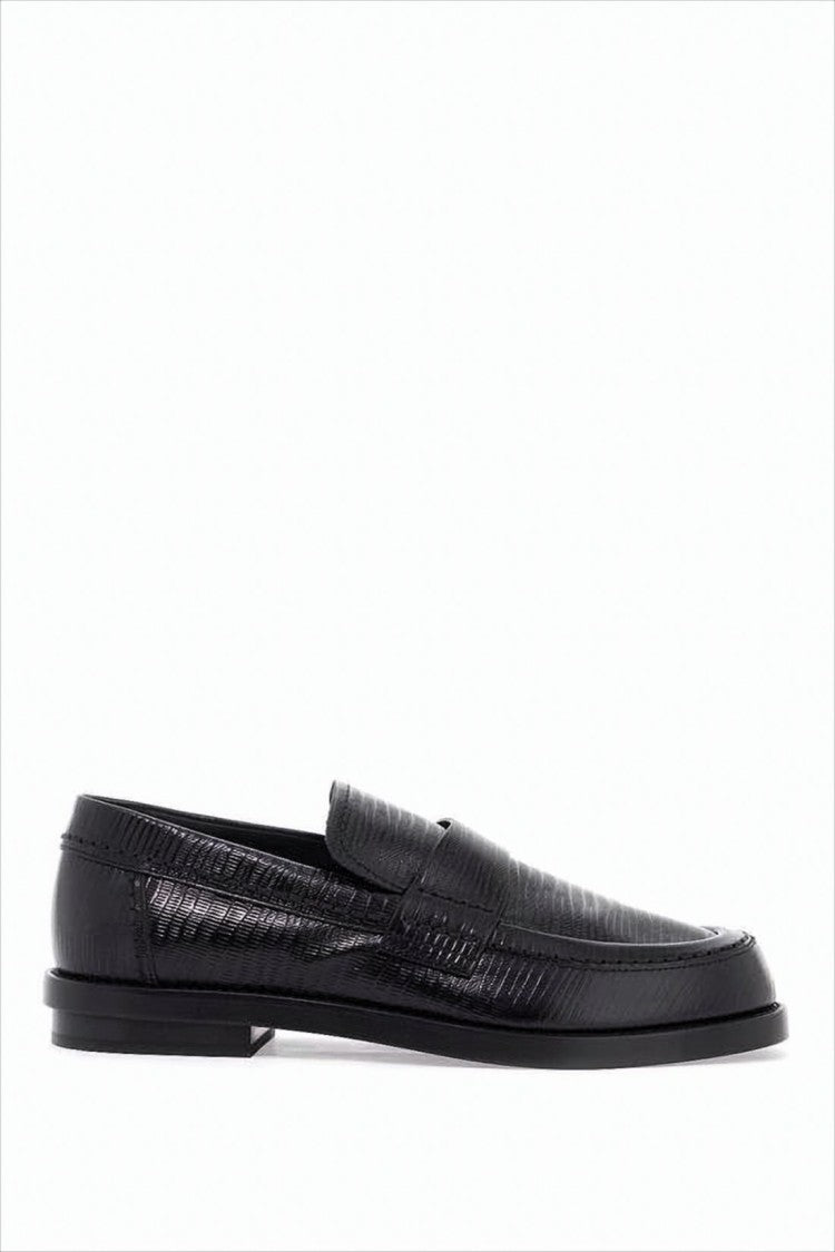 Alexander Mcqueen Textured Leather Loafer With Embossed Pattern