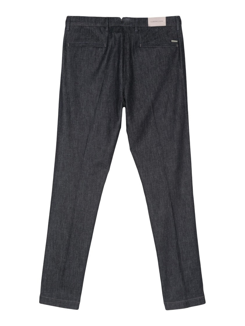 Corneliani Mid-Rise Straight Jeans With Subtle Texture
