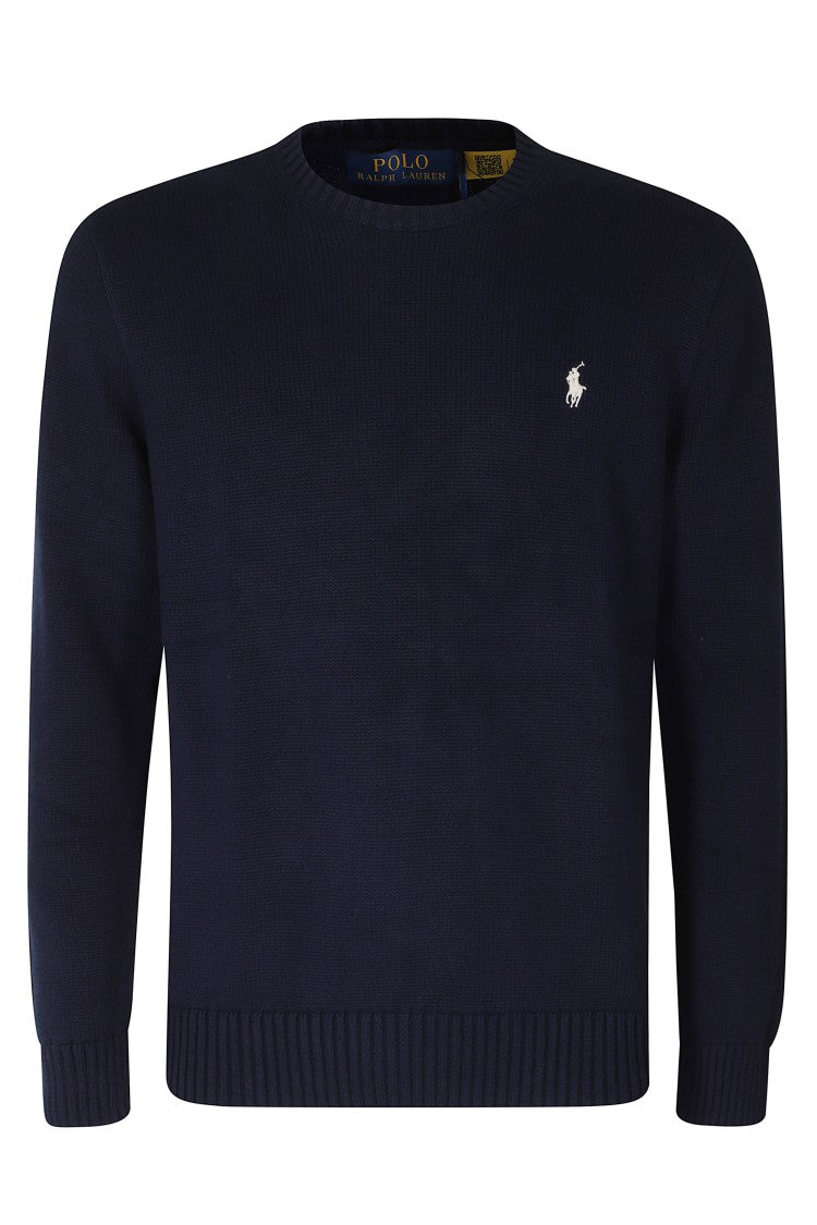 Polo Ralph Lauren Navy Long-Sleeve Cotton Pullover Sweater