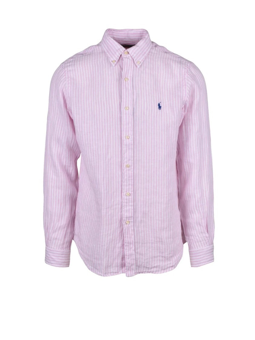 Polo Ralph Lauren Linen Shirt - White/Pink