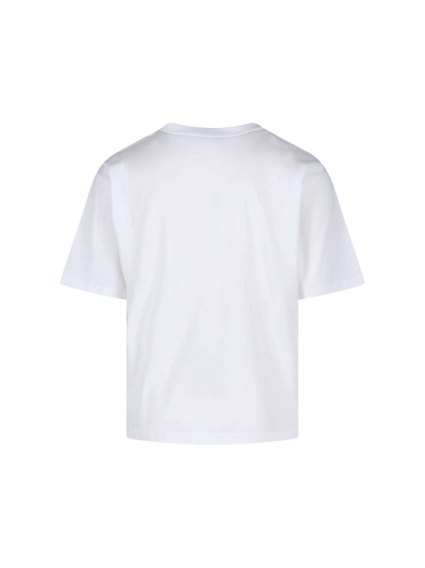 Marni "Animal Alphabet" Logo T-Shirt In White Cotton