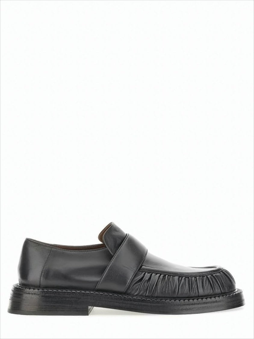 Marsèll Ruched Leather Loafers With Classic Slip-On Design