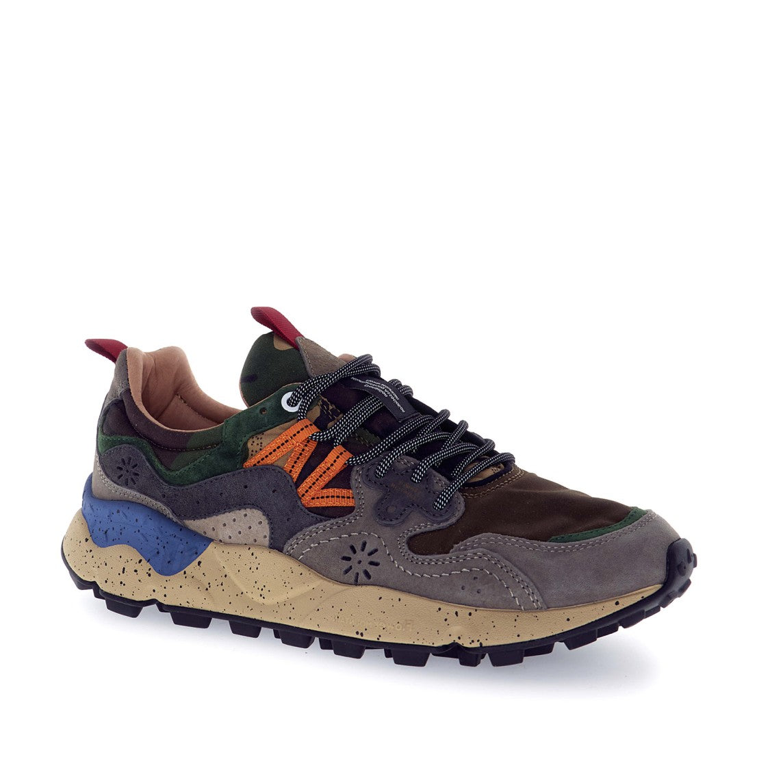 Flower Mountain Yamano 3 Sneakers - Dark Brown/Gray/Green