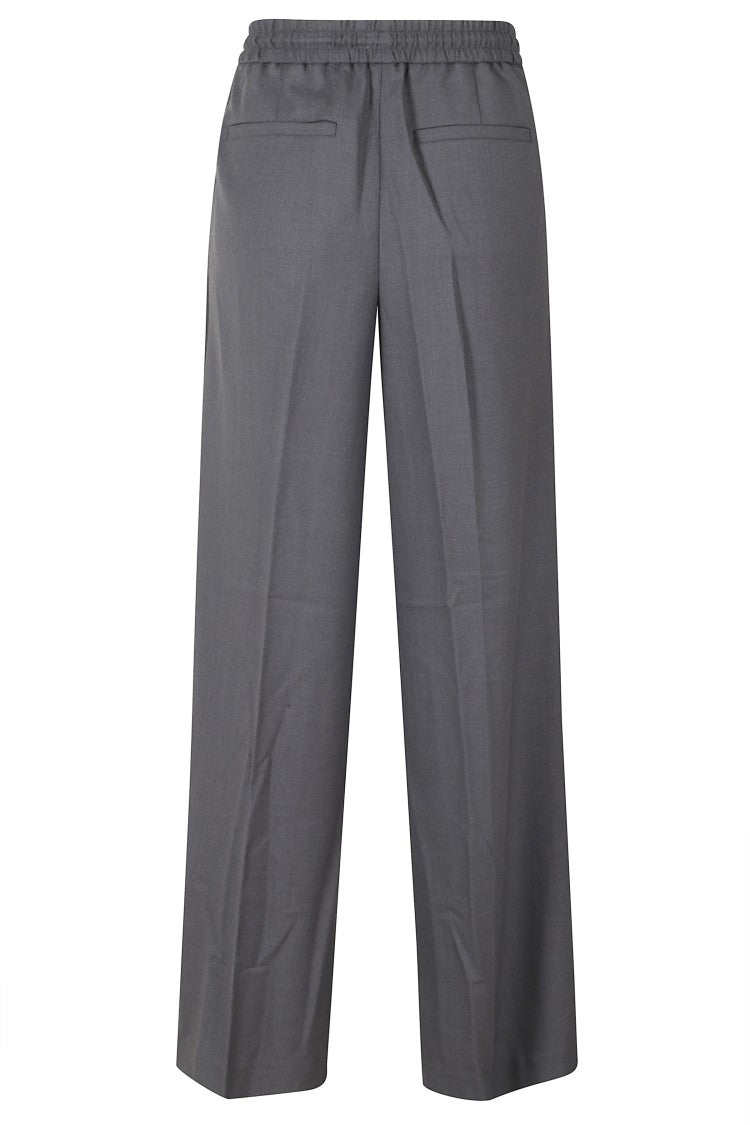 Michael Michael Kors Charcoal Pleated Straight-Leg Track Pants