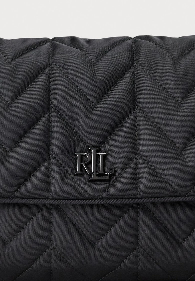 Lauren Ralph Lauren Black Stevie Recycled Messenger Shoulder Bag