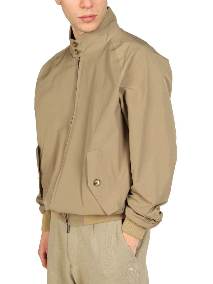 Baracuta Classic High Collar Bomber Jacket With Flap Pockets