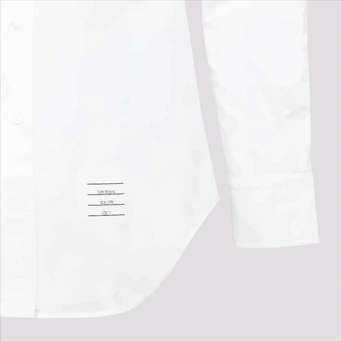 Thom Browne Long-Sleeve Cotton Shirt With Striped Accents