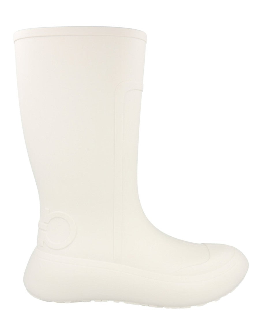 Ferragamo Gancini Logo Rain Boots