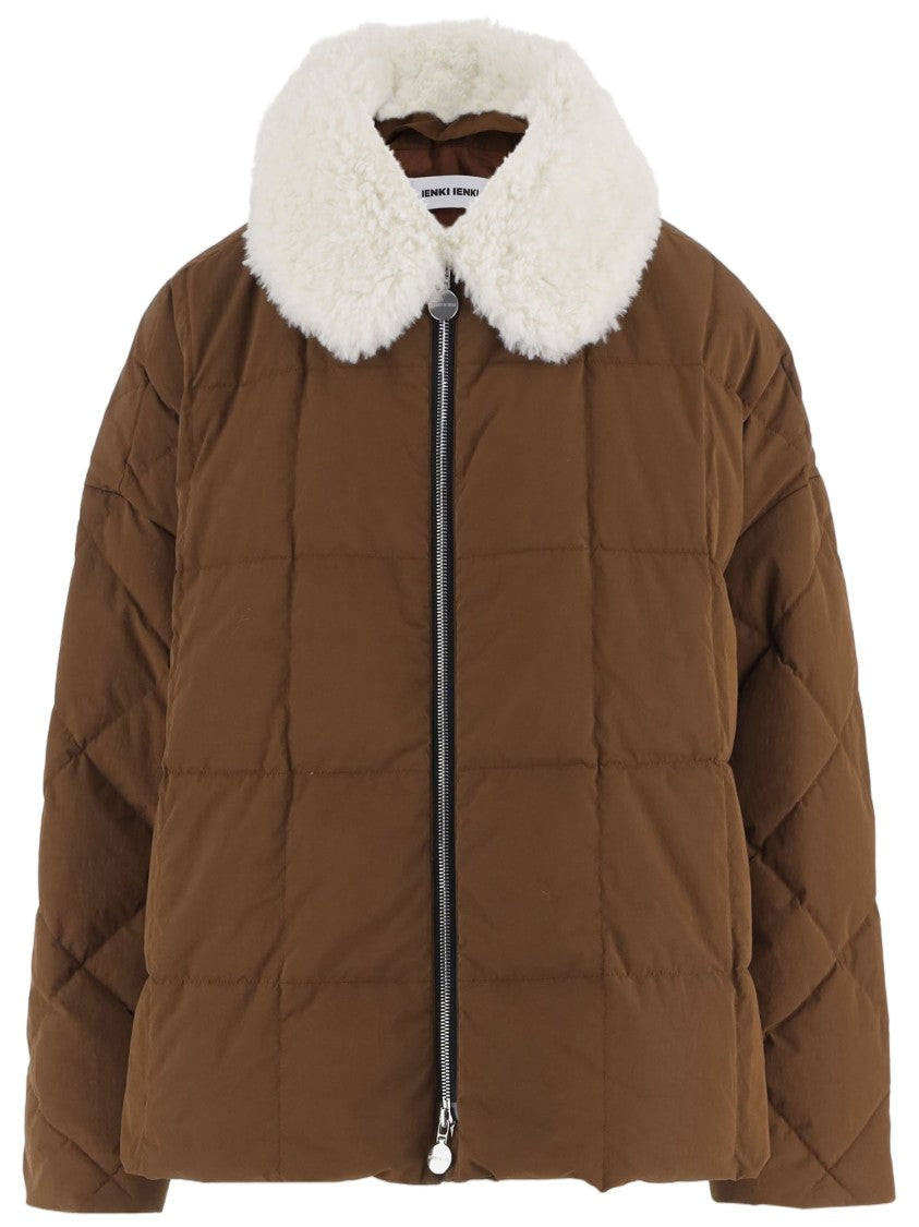 Ienki Ienki Boxy Quilted Shearling Collar Jacket