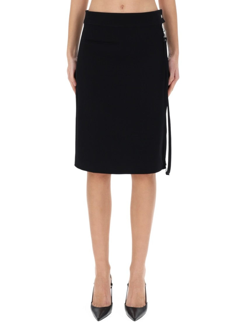 Courrèges Neutrals Side Zipper Structured Skirt