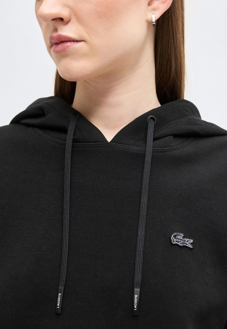 Lacoste Cropped Embroidered Logo Hoodie