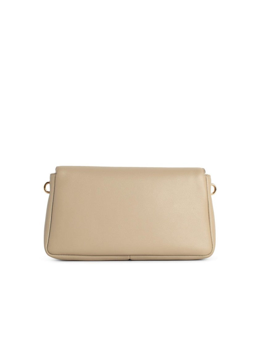 Tory Burch 'Charlie' Small 'Soft Cement' Suede Shoulder Bag