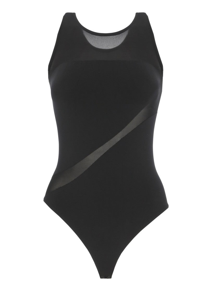 Wolford Form-Fitting Sleeveless Bodysuit With Subtle Mesh Detail