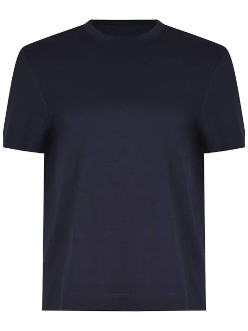 Max Mara Blue Crew Neck Cotton T-Shirt