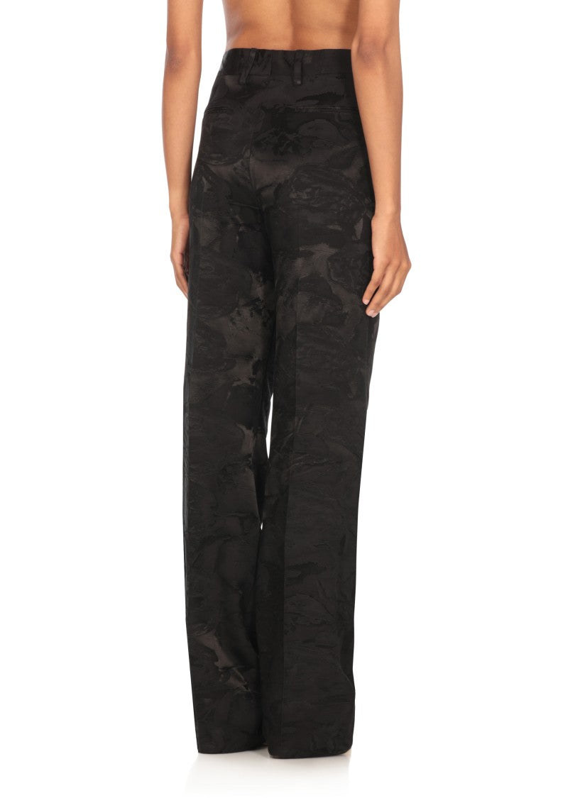 Dries Van Noten Black Viscose Trousers