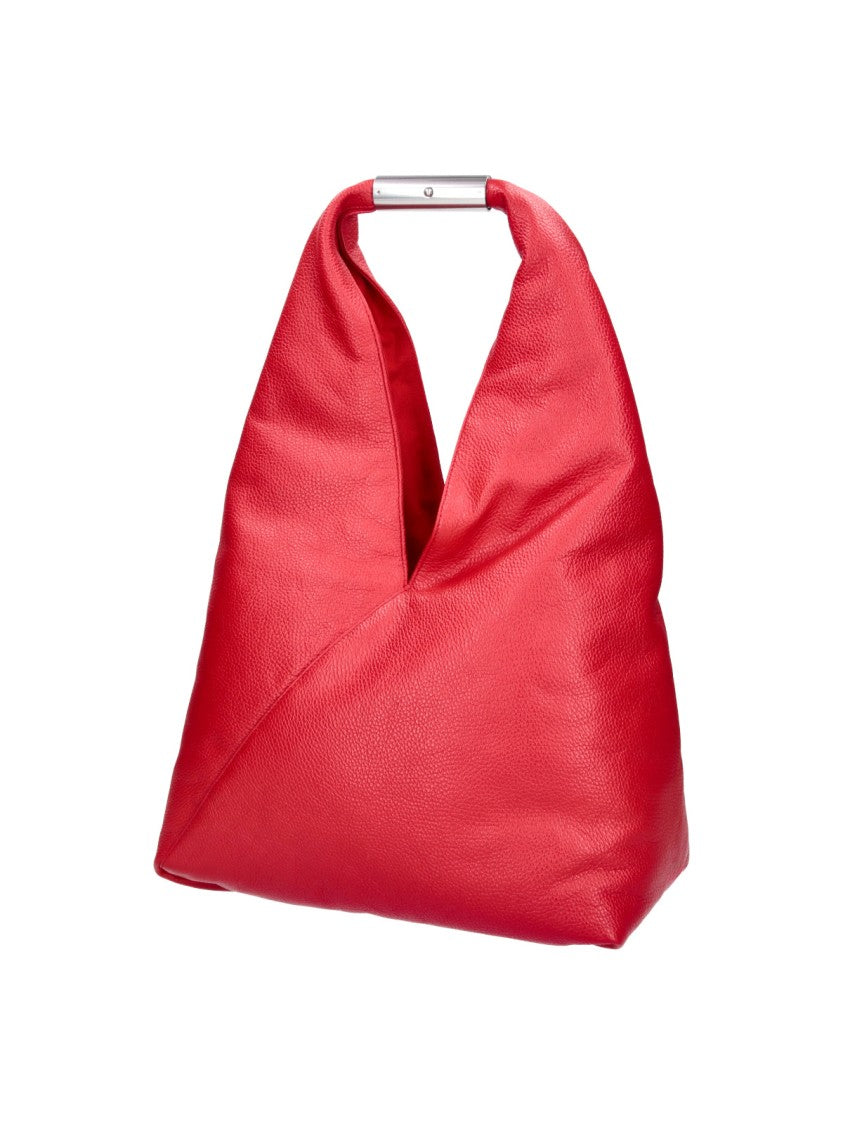 Mm6 By Maison Margiela Red Calf Leather Japanese Shoulder Bag