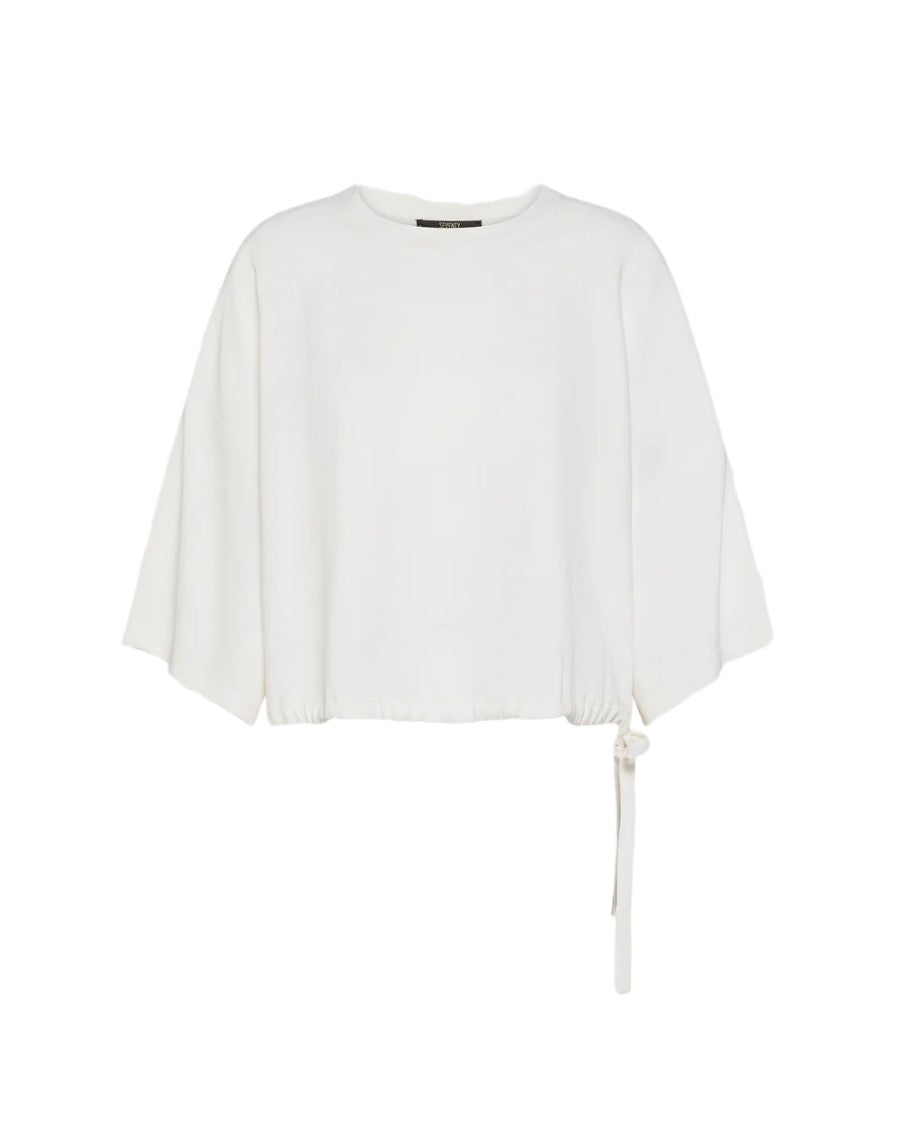 Seventy Boxy Viscose Crepe Adjustable Hem Blouse