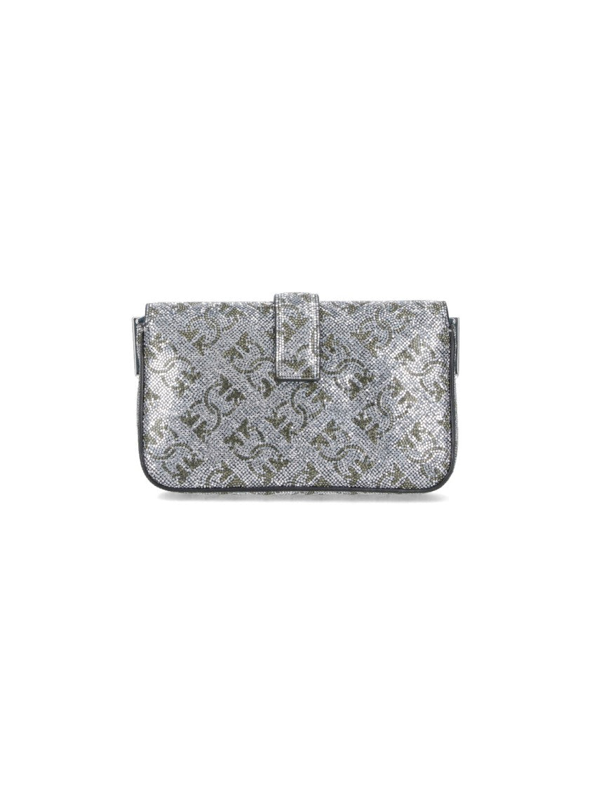 Pinko Modern Minimalist Silver Bag With Reflective Surface