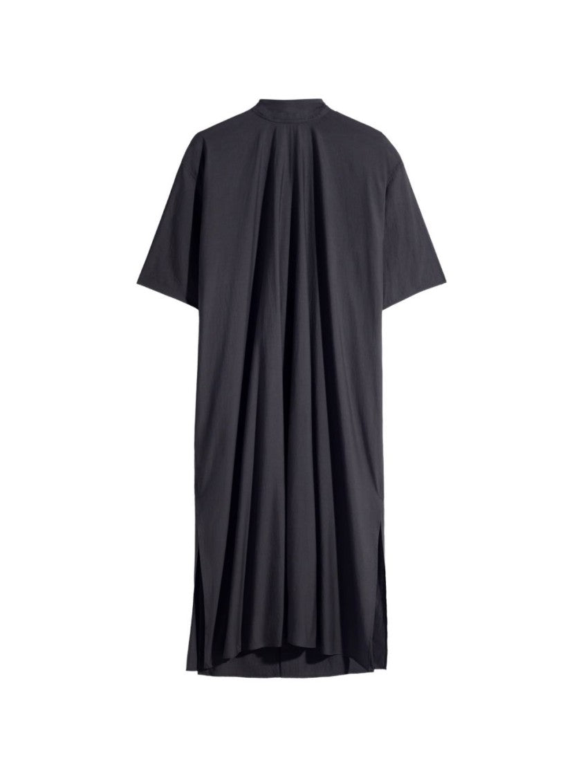 Lemaire Black Midi Oversized Tie Detail Dress