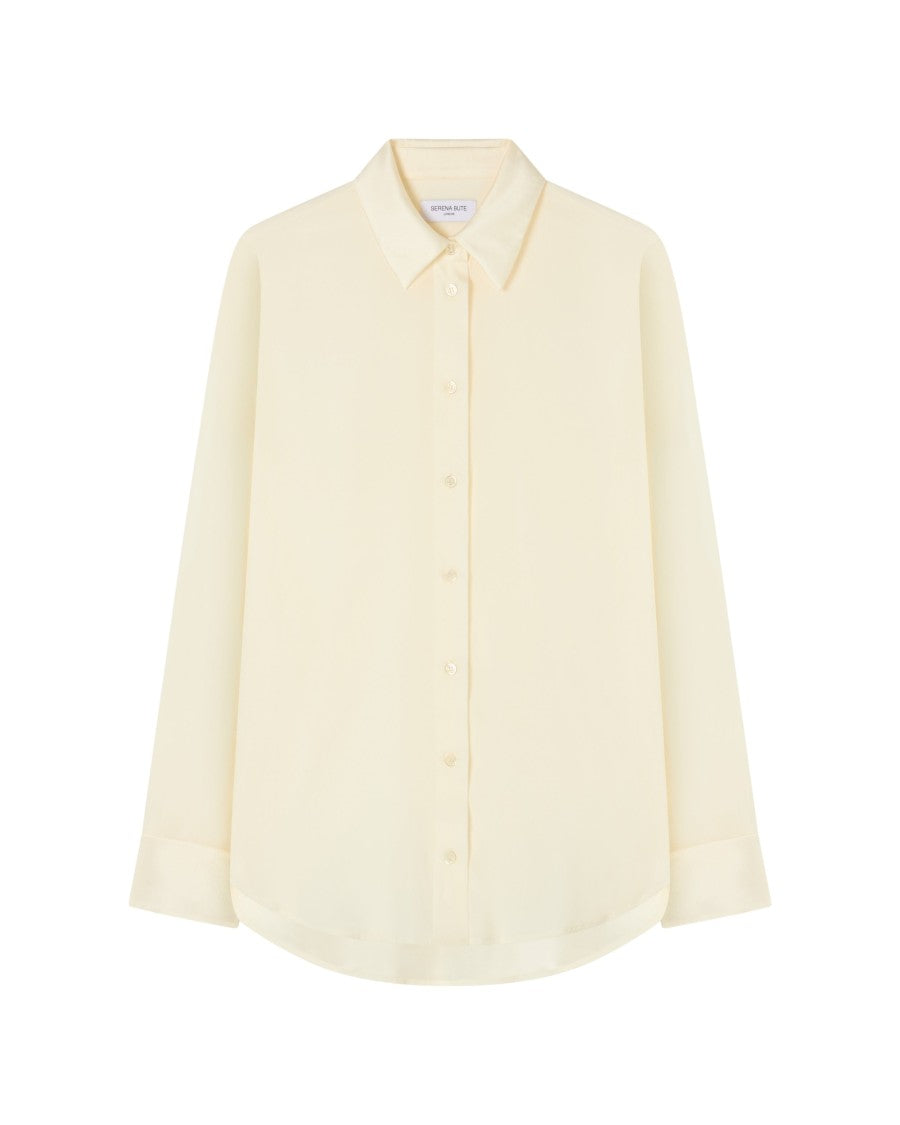 Serena Bute Silk Classic Shirt - Cream