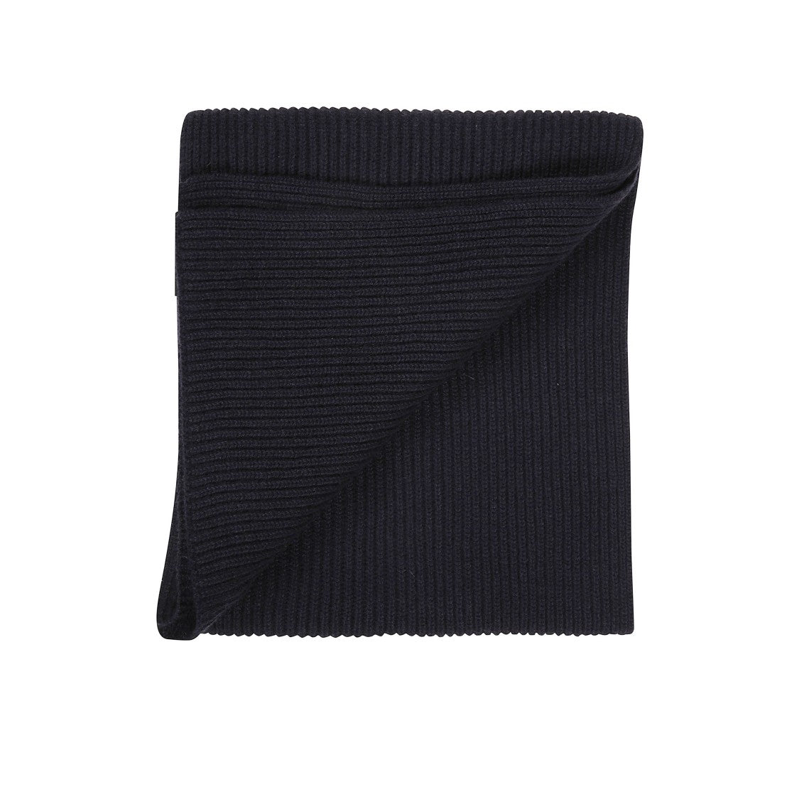 Tom Ford Ribbed Scarf With Leather Logo Tag
