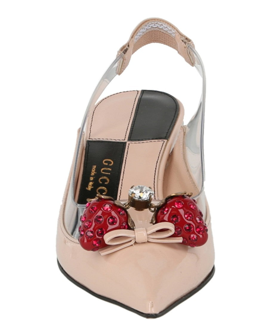 Gucci Eleanor Strawberry Plexi Heels