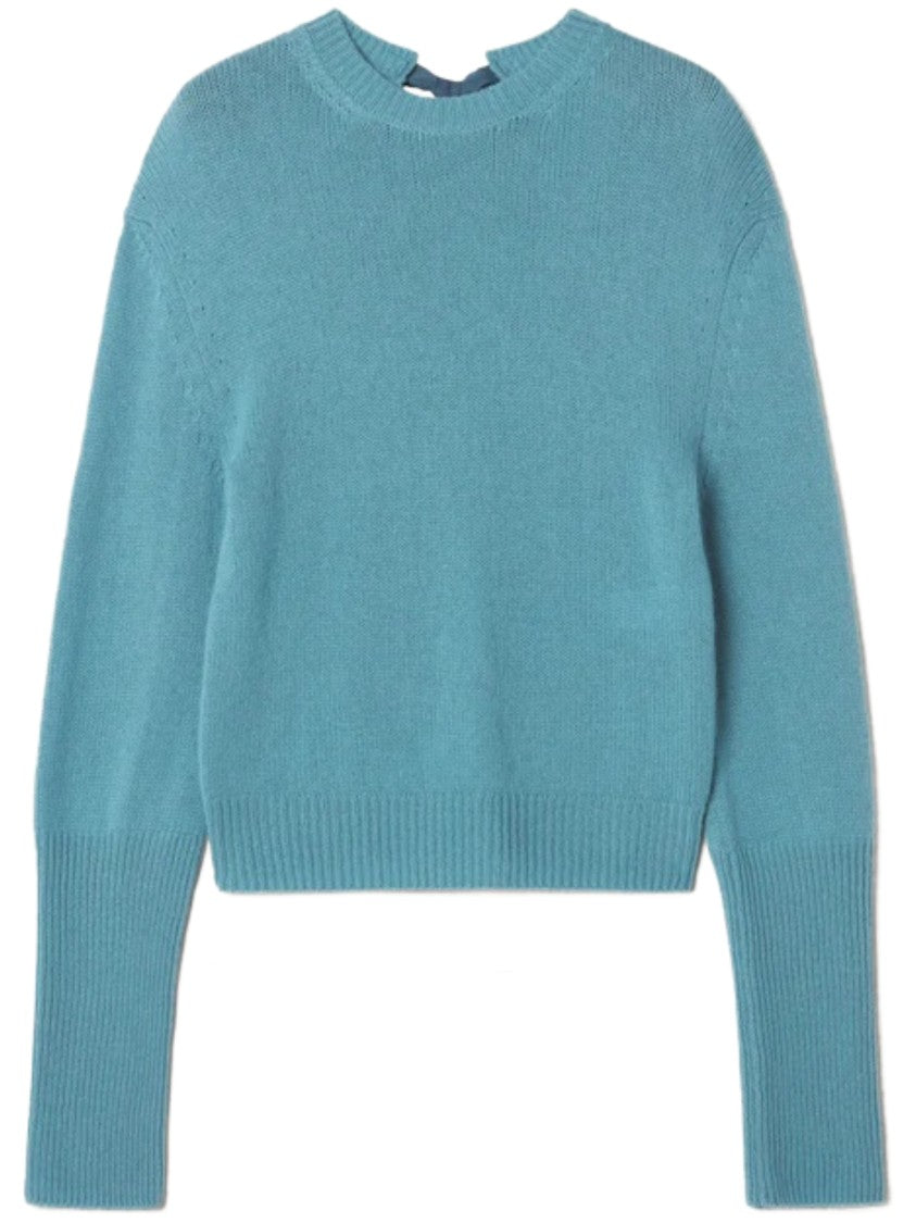 Lanvin Cashmere Knit Sweater With Gros-Grain Knot Detail