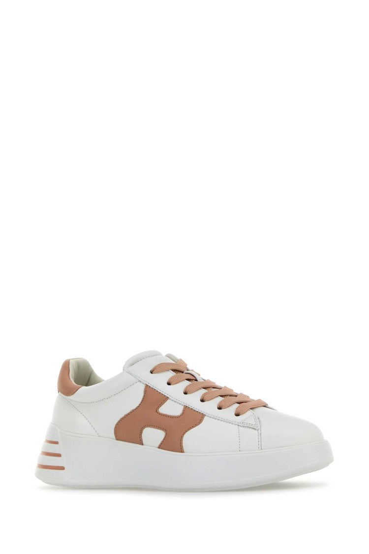 Hogan White Nappa Leather Hogan Rebel Sneakers