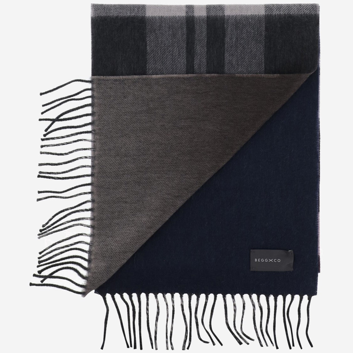 Alex Begg Cashmere Scarf With Timeless Check Pattern