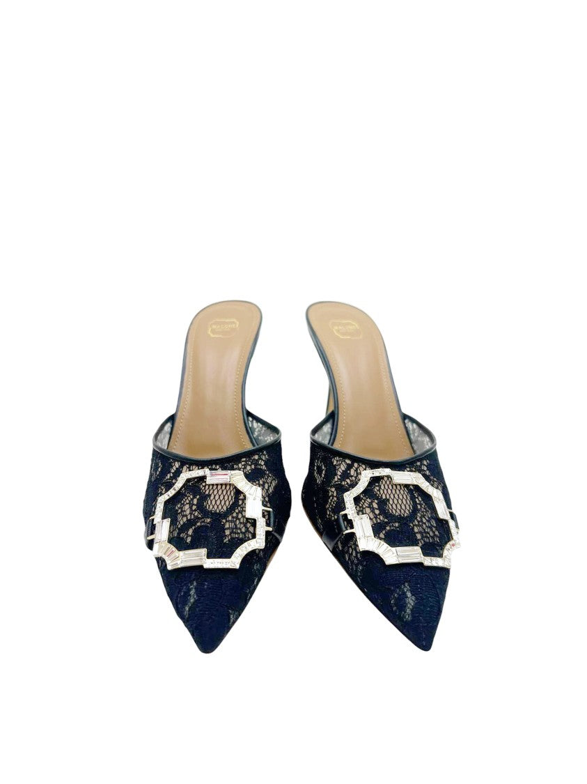 Malone Souliers Missy 70 Black Lace Stiletto M