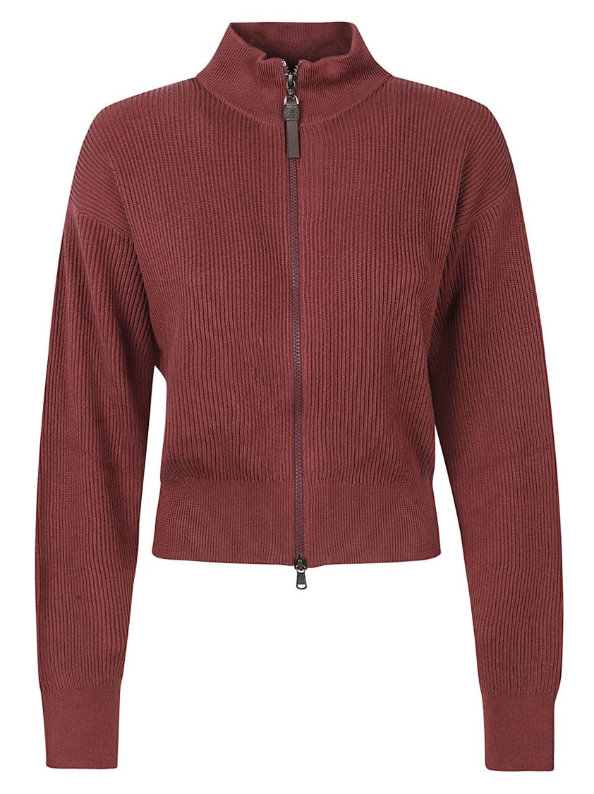 Brunello Cucinelli Cotton Cotton English Rib Zip Cardigan