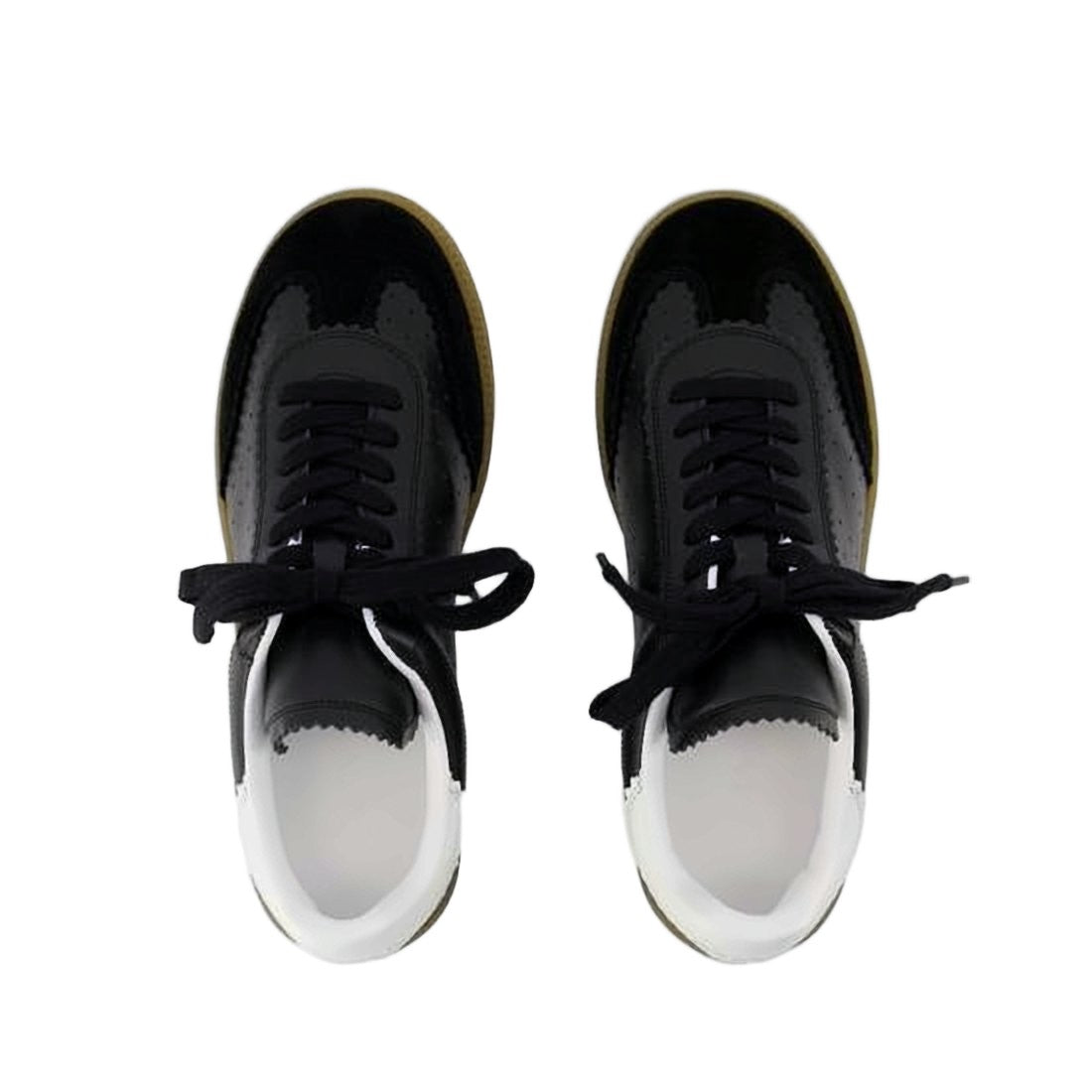 Isabel Marant Perforated Black Sneakers With Glossy Finish