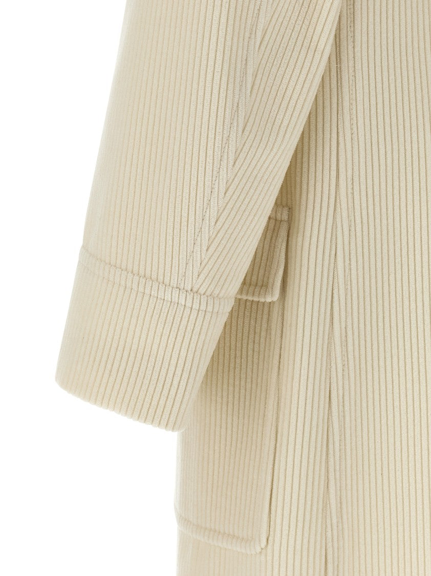 Brunello Cucinelli One-And-A-Half Style Cashmere Wide Corduroy Coat