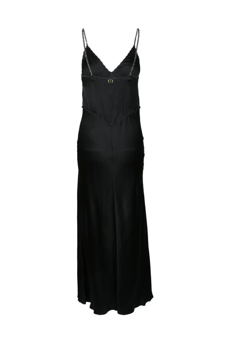 Twin-Set Long Slip Dress - Black