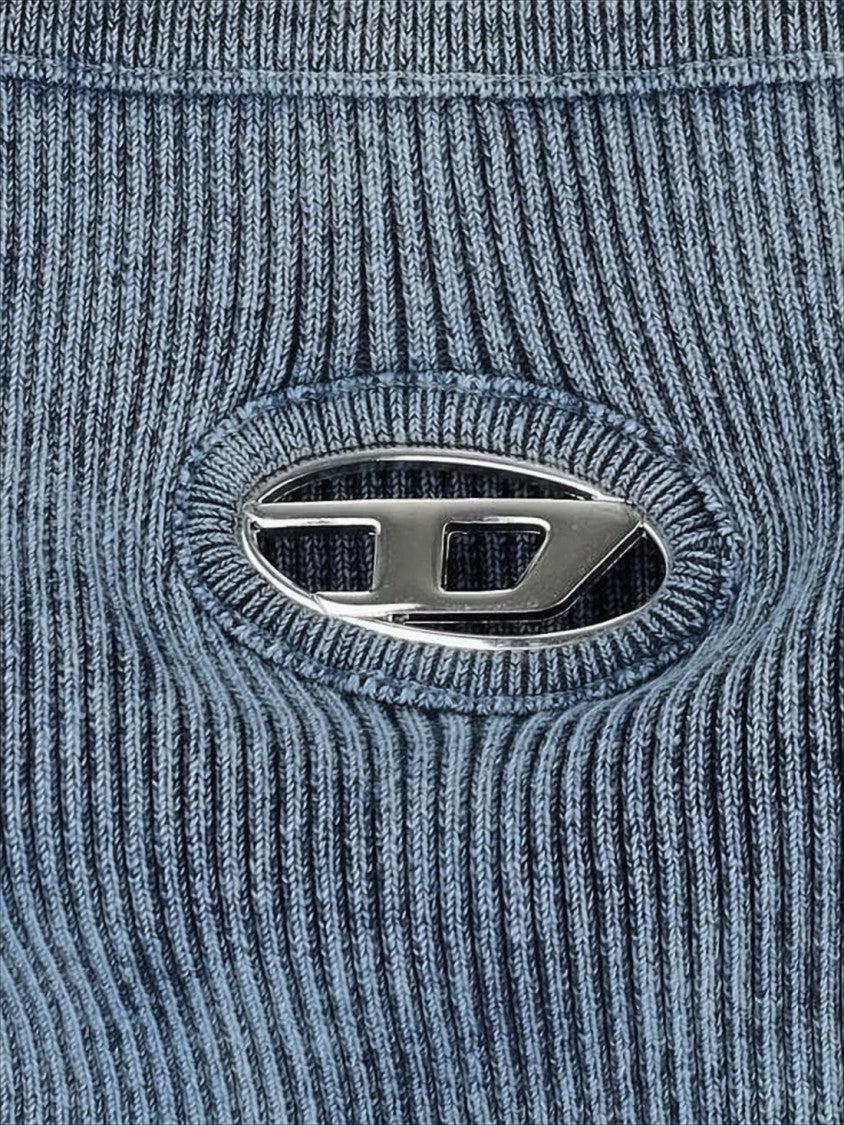 Diesel Ribbed Strapless Crop Top