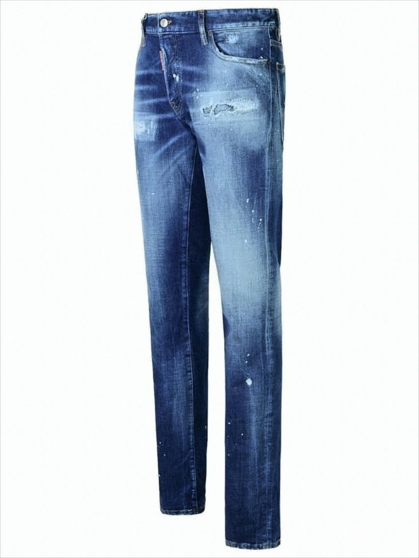 Dsquared2 Slim Fit Medium Blue Denim Jeans