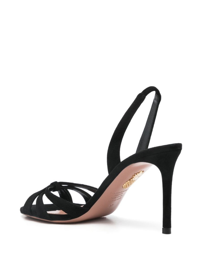 Aquazzura Open-Toe Slingback Sandals With Knot Detail