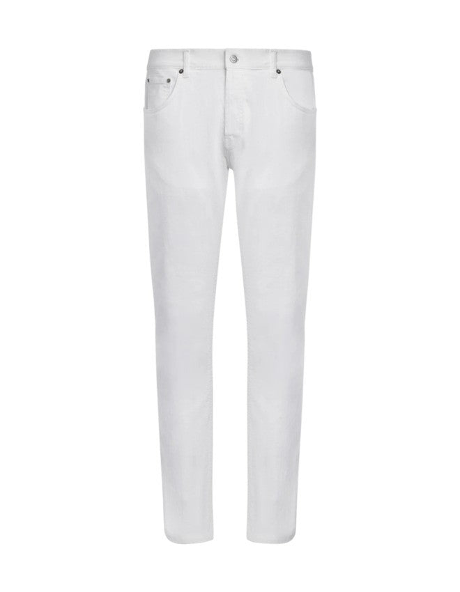 Dondup White Low-Rise Slim Jeans