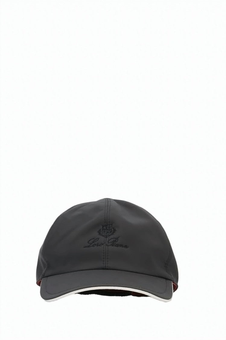 Loro Piana Structured Black Ball Cap