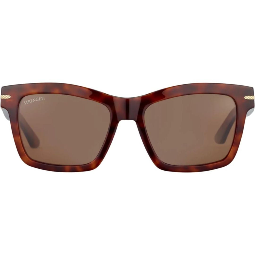Serengeti Winona Tortoiseshell Pattern Sunglasses With Bold Square Frame