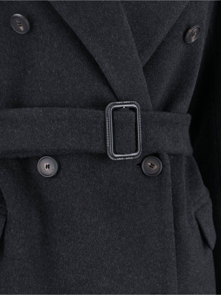 Tagliatore Dark Grey Jole Cashmere Coat