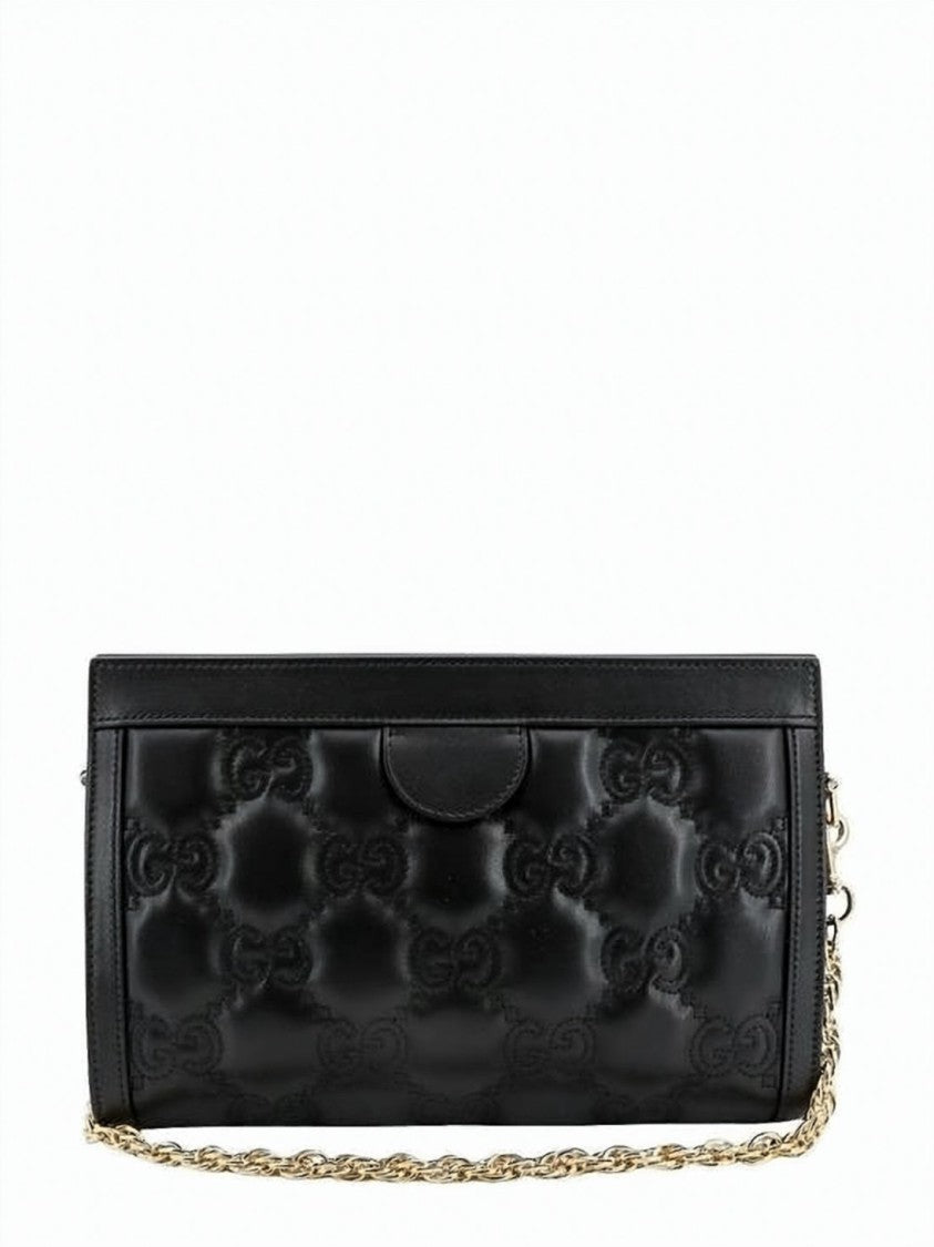 Gucci Rectangular Quilted Clutch With Gold-Tone Double G Emblem