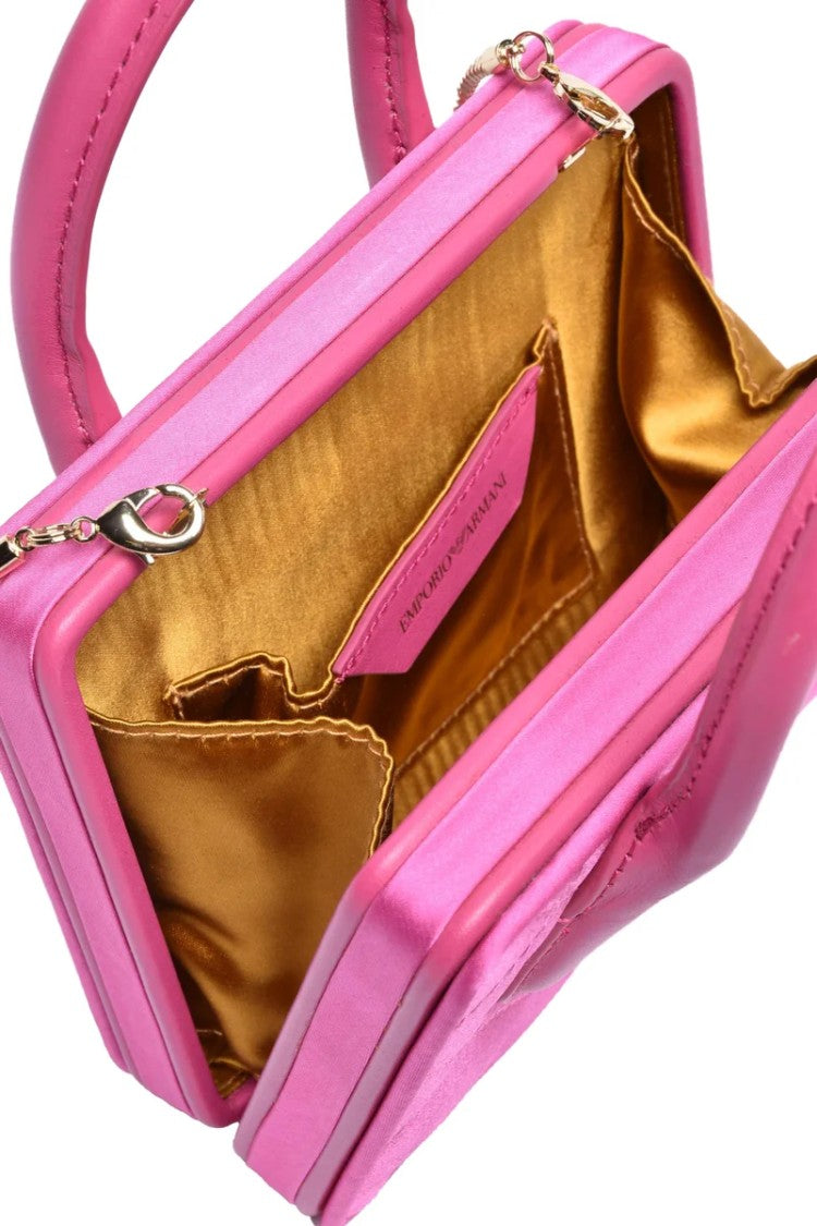 Emporio Armani Rigid Clutch Cotton Polyester - Fuchsia