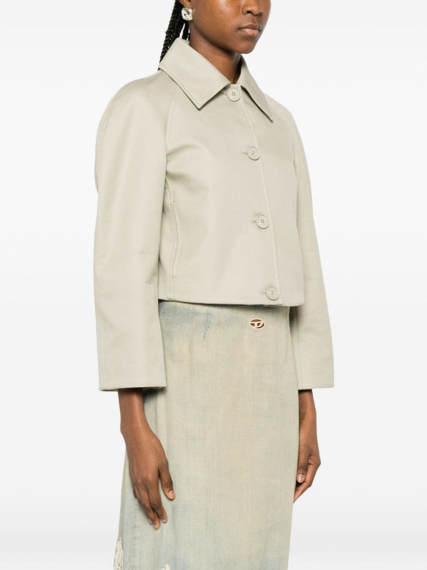 Diesel White Silk And Nylon Zip Jacket